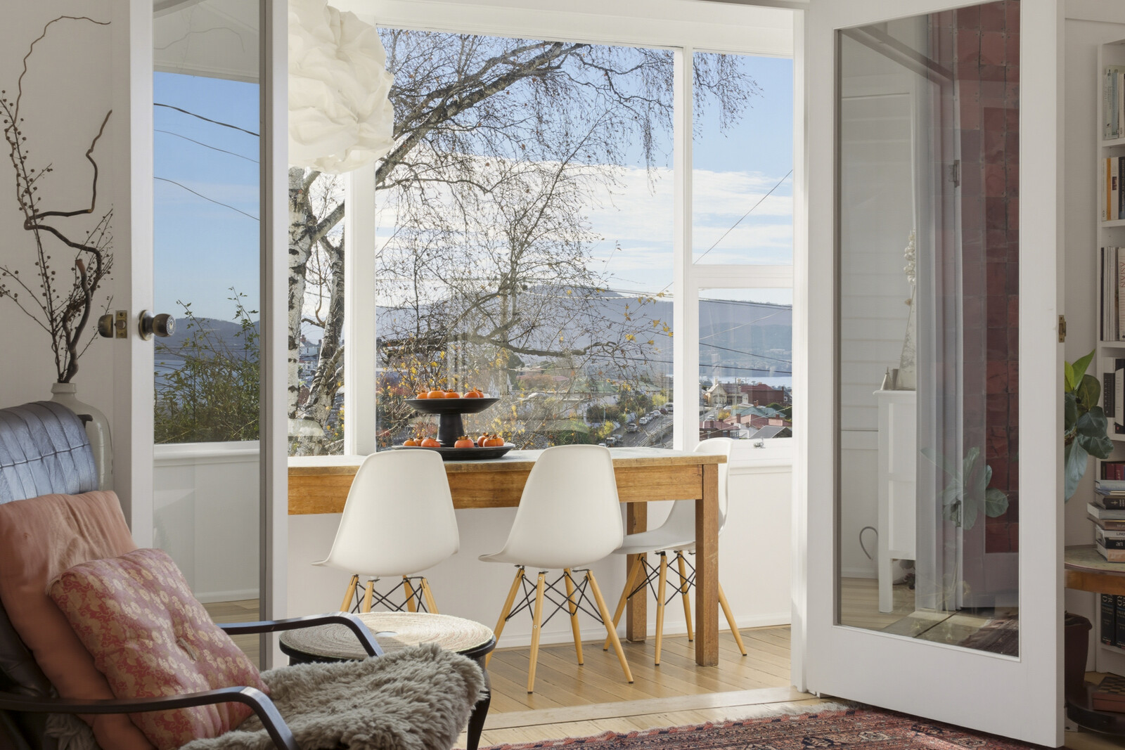 work from home desk with view 